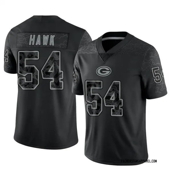 Men's A.J. Hawk Green Bay Packers Limited Black Reflective Jersey