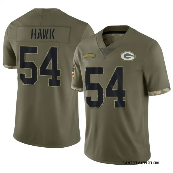 Men's A.J. Hawk Green Bay Packers Limited Olive 2022 Salute To Service Jersey