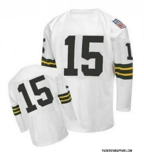 Men's Bart Starr Green Bay Packers Authentic White Throwback Jersey