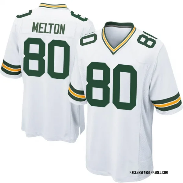 Men's Bo Melton Green Bay Packers Game White Jersey