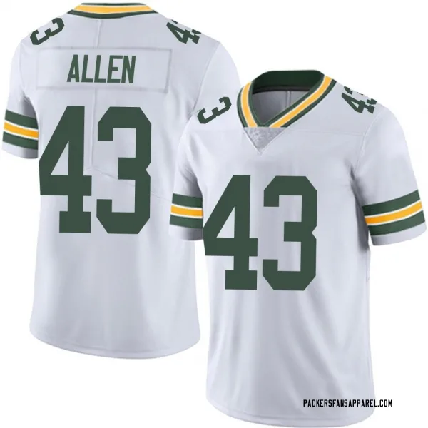 Men's Brevin Allen Green Bay Packers Limited White Vapor Untouchable Jersey