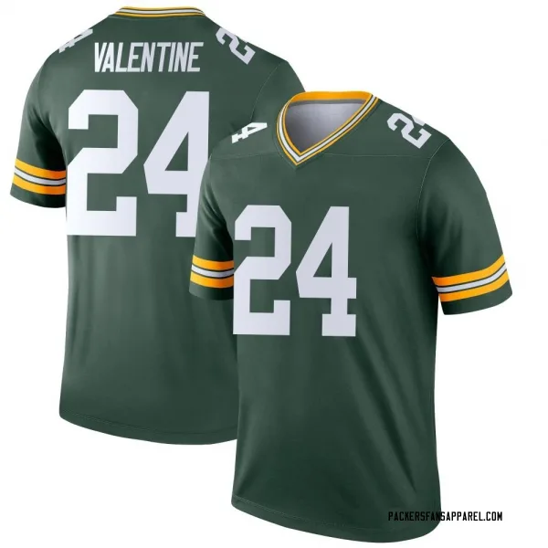 Men's Carrington Valentine Green Bay Packers Legend Green Jersey