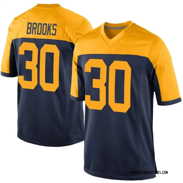 Men's Chris Brooks Green Bay Packers Game Navy Alternate Jersey