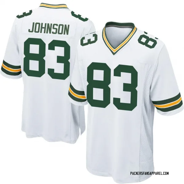 Men's Cornelius Johnson Green Bay Packers Game White Jersey