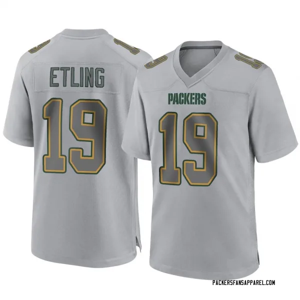 Men's Danny Etling Green Bay Packers Game Gray Atmosphere Fashion Jersey