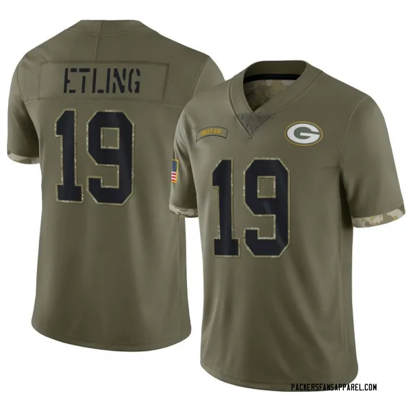 Men's Danny Etling Green Bay Packers Limited Olive 2022 Salute To Service Jersey