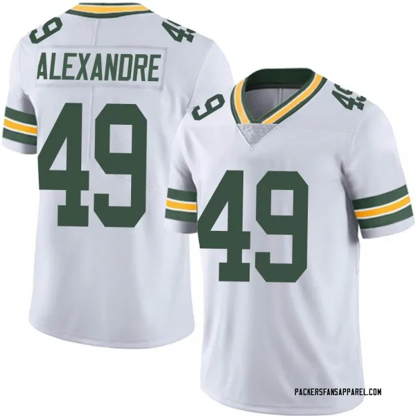 Men's Deslin Alexandre Green Bay Packers Limited White Vapor Untouchable Jersey