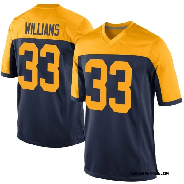 Men's Evan Williams Green Bay Packers Game Navy Alternate Jersey