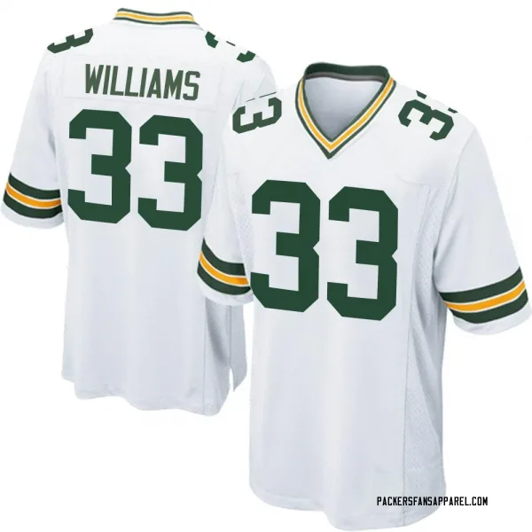 Men's Evan Williams Green Bay Packers Game White Jersey