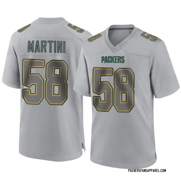 Men's Greer Martini Green Bay Packers Game Gray Atmosphere Fashion Jersey