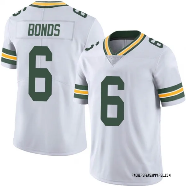 Men's Jadakis Bonds Green Bay Packers Limited White Vapor Untouchable Jersey