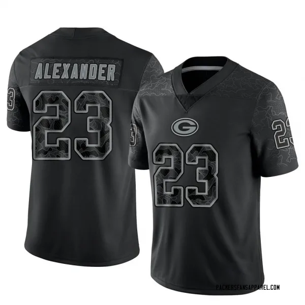 Men's Jaire Alexander Green Bay Packers Limited Black Reflective Jersey