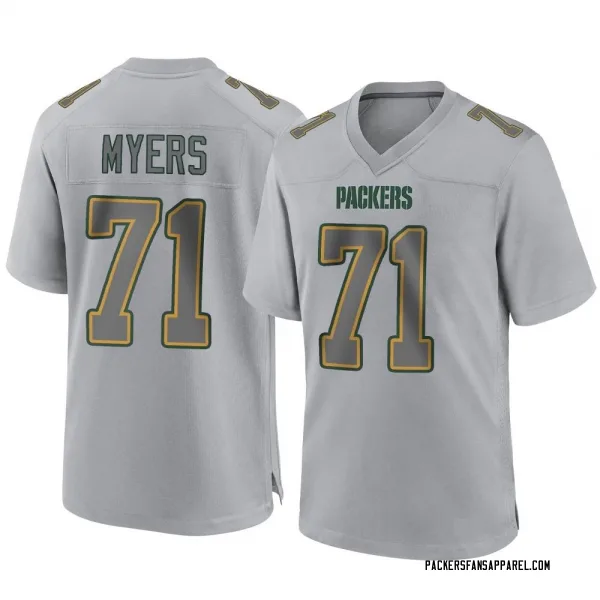 Men's Josh Myers Green Bay Packers Game Gray Atmosphere Fashion Jersey