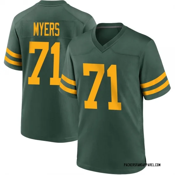 Men's Josh Myers Green Bay Packers Game Green Alternate Jersey