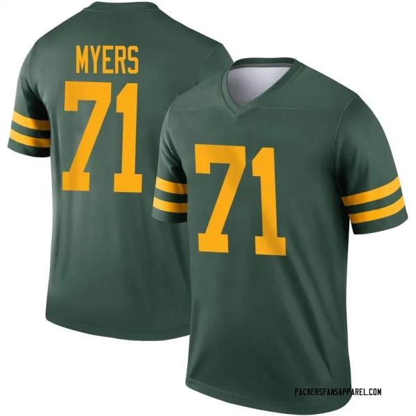 Men's Josh Myers Green Bay Packers Legend Green Alternate Jersey