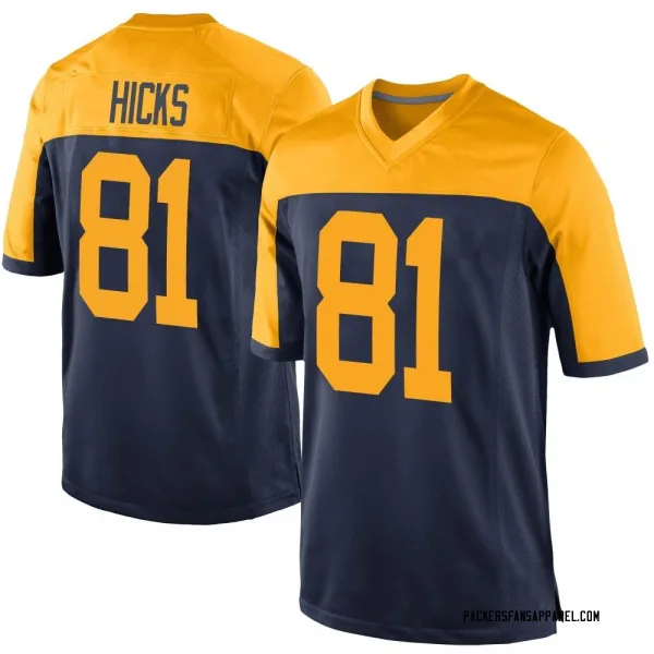 Men's Julian Hicks Green Bay Packers Game Navy Alternate Jersey