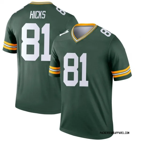 Men's Julian Hicks Green Bay Packers Legend Green Jersey