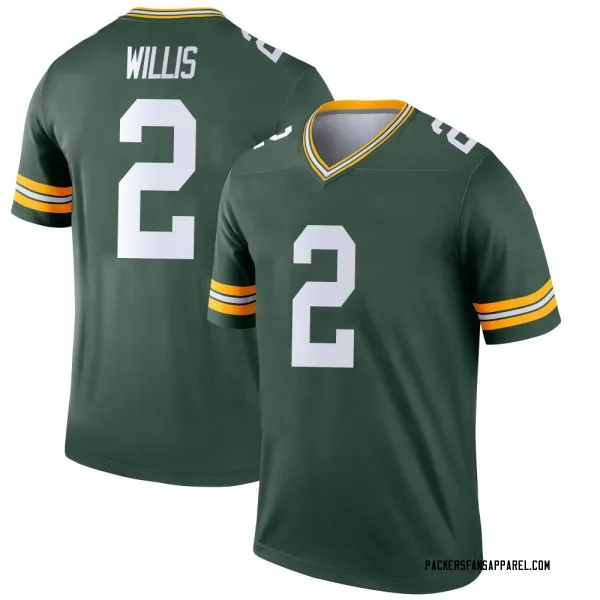 Men's Malik Willis Green Bay Packers Legend Green Jersey