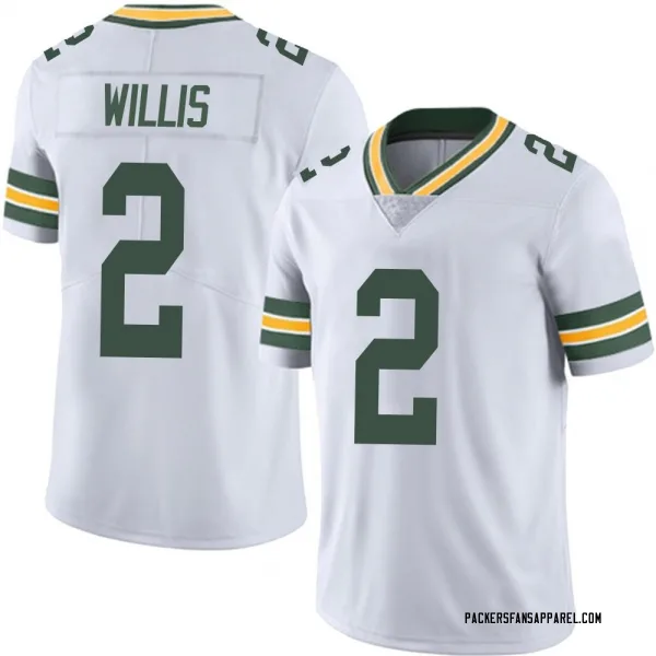 Men's Malik Willis Green Bay Packers Limited White Vapor Untouchable Jersey