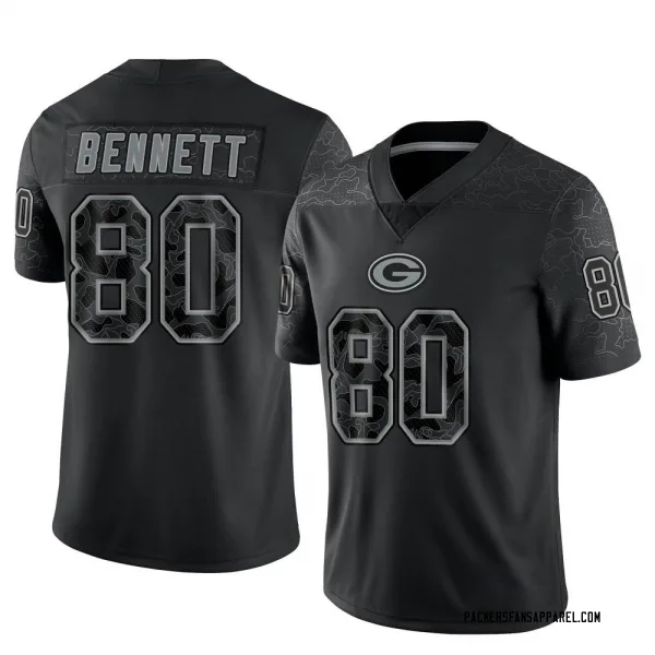 Men's Martellus Bennett Green Bay Packers Limited Black Reflective Jersey