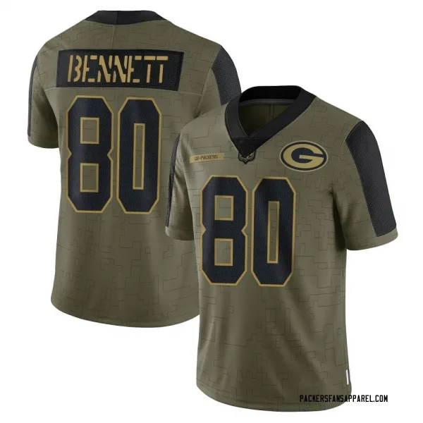 Men's Martellus Bennett Green Bay Packers Limited Olive 2021 Salute To Service Jersey