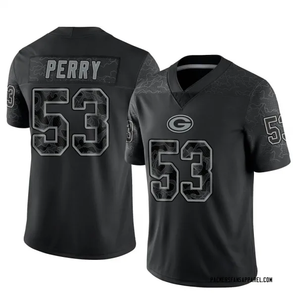 Men's Nick Perry Green Bay Packers Limited Black Reflective Jersey