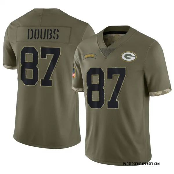 Men's Romeo Doubs Green Bay Packers Limited Olive 2022 Salute To Service Jersey