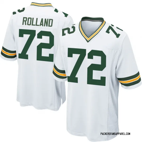 Men's Spencer Rolland Green Bay Packers Game White Jersey