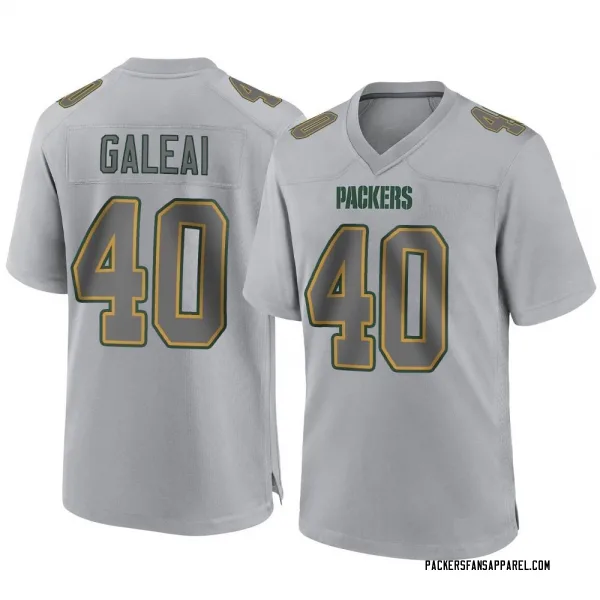 Men's Tipa Galeai Green Bay Packers Game Gray Atmosphere Fashion Jersey