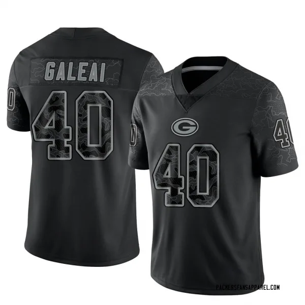 Men's Tipa Galeai Green Bay Packers Limited Black Reflective Jersey