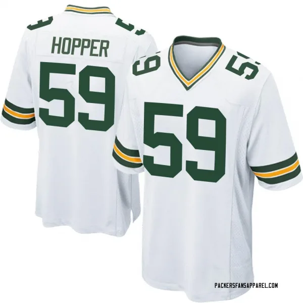 Men's Ty'Ron Hopper Green Bay Packers Game White Jersey