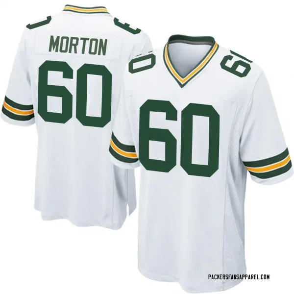 Men's Zach Morton Green Bay Packers Game White Jersey