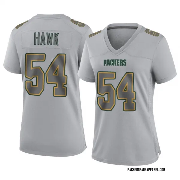 Women's A.J. Hawk Green Bay Packers Game Gray Atmosphere Fashion Jersey