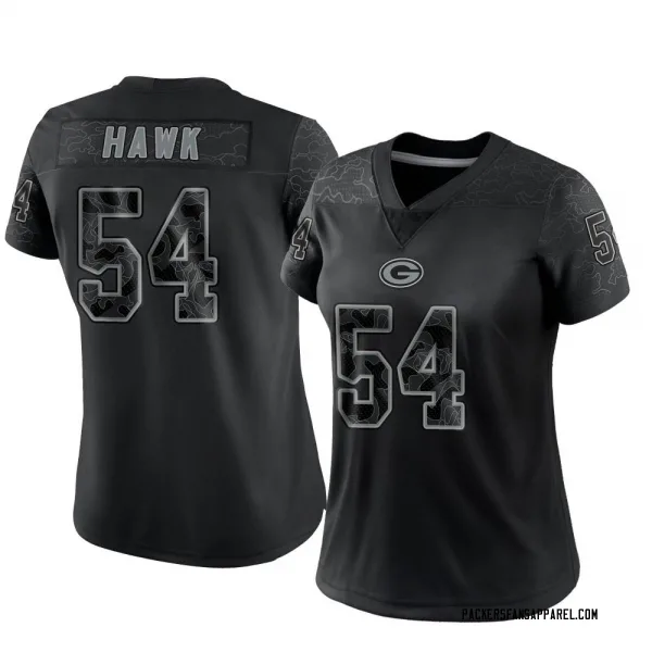 Women's A.J. Hawk Green Bay Packers Limited Black Reflective Jersey