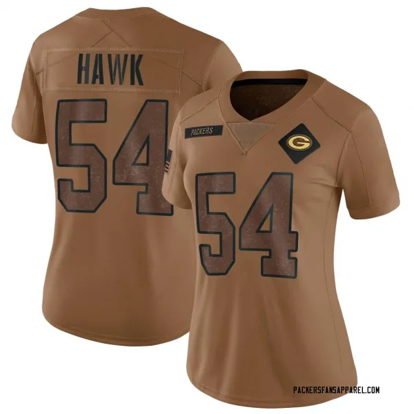 Women's A.J. Hawk Green Bay Packers Limited Brown 2023 Salute To Service Jersey