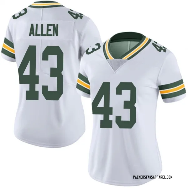 Women's Brevin Allen Green Bay Packers Limited White Vapor Untouchable Jersey