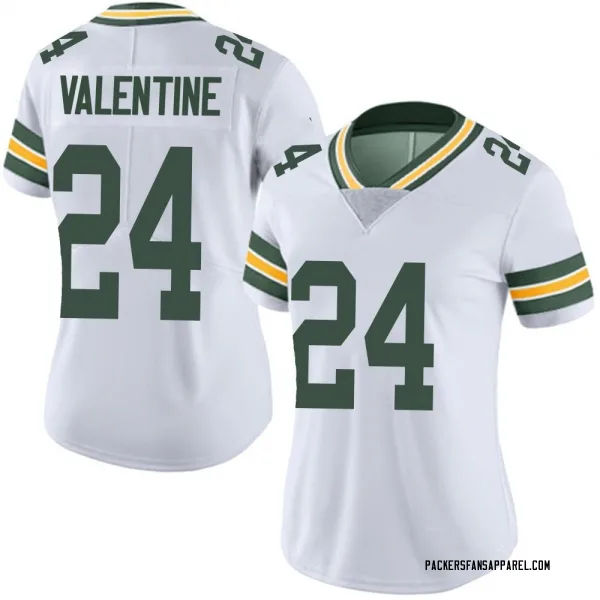 Women's Carrington Valentine Green Bay Packers Limited White Vapor Untouchable Jersey