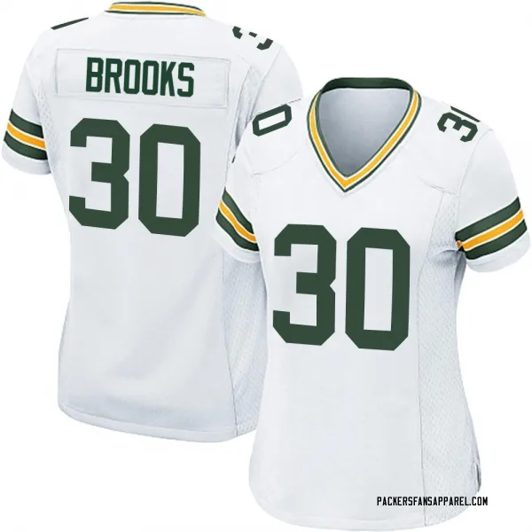 Women's Chris Brooks Green Bay Packers Game White Jersey