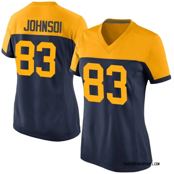 Women's Cornelius Johnson Green Bay Packers Game Navy Alternate Jersey