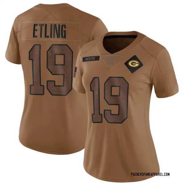 Women's Danny Etling Green Bay Packers Limited Brown 2023 Salute To Service Jersey