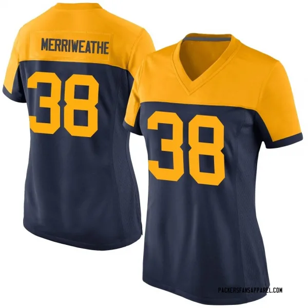 Women's Ellis Merriweather Green Bay Packers Game Navy Alternate Jersey