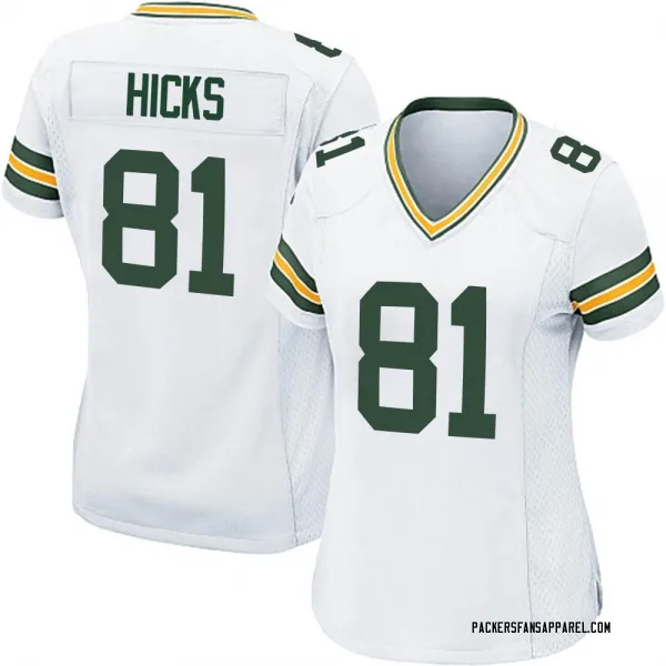 Women's Julian Hicks Green Bay Packers Game White Jersey