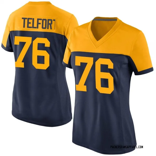 Women's Kadeem Telfort Green Bay Packers Game Navy Alternate Jersey