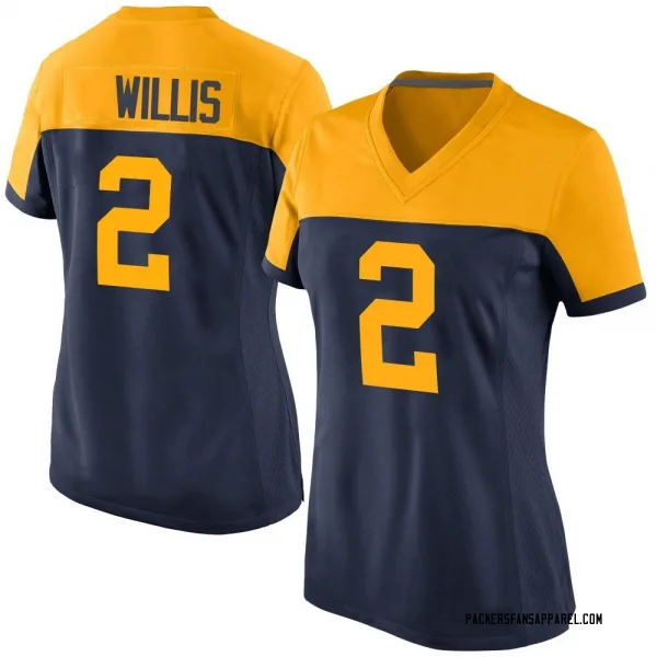 Women's Malik Willis Green Bay Packers Game Navy Alternate Jersey