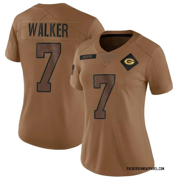 Women's Quay Walker Green Bay Packers Limited Brown 2023 Salute To Service Jersey