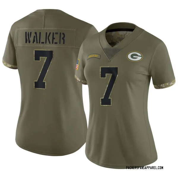 Women's Quay Walker Green Bay Packers Limited Olive 2022 Salute To Service Jersey