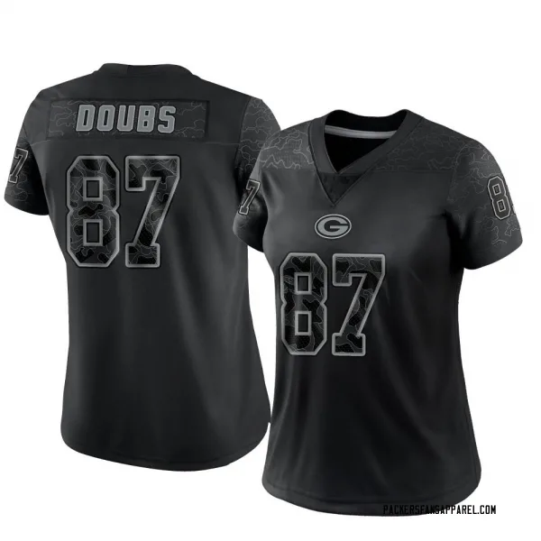 Women's Romeo Doubs Green Bay Packers Limited Black Reflective Jersey