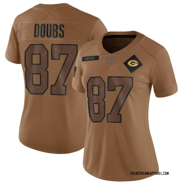 Women's Romeo Doubs Green Bay Packers Limited Brown 2023 Salute To Service Jersey