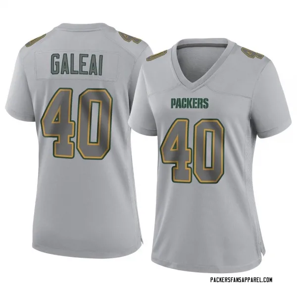 Women's Tipa Galeai Green Bay Packers Game Gray Atmosphere Fashion Jersey