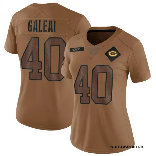 Women's Tipa Galeai Green Bay Packers Limited Brown 2023 Salute To Service Jersey